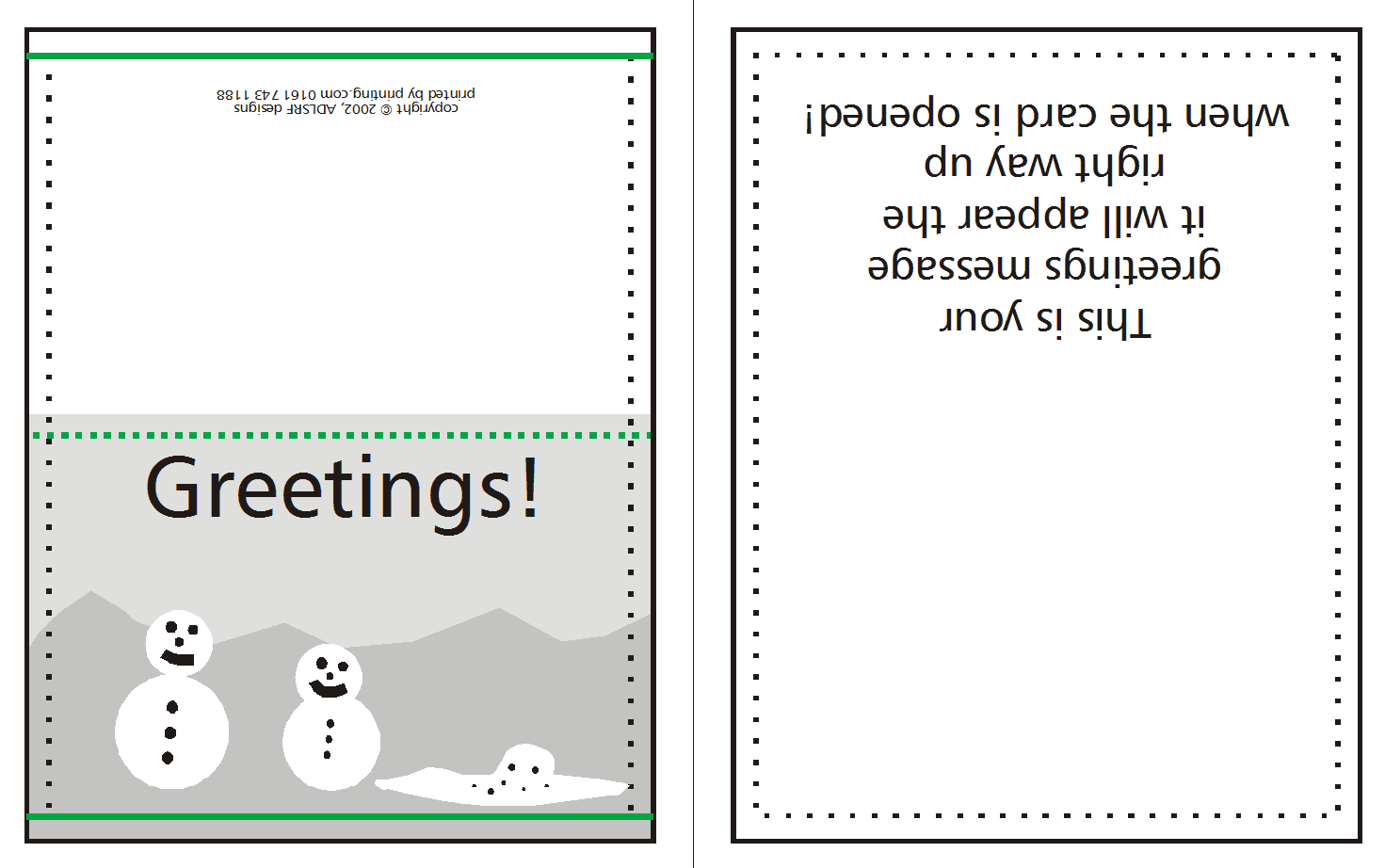 How to supply Greeting/Christmas Cards  printing.com UK Throughout Queue Cards Template